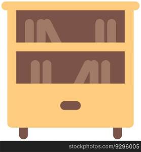 Wooden shelf cabinet used as a bookshelf