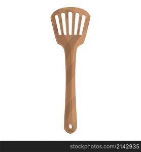 Wooden spatula icon cartoon vector. Kitchen tool. Food cooking. Wooden spatula icon cartoon vector. Kitchen tool