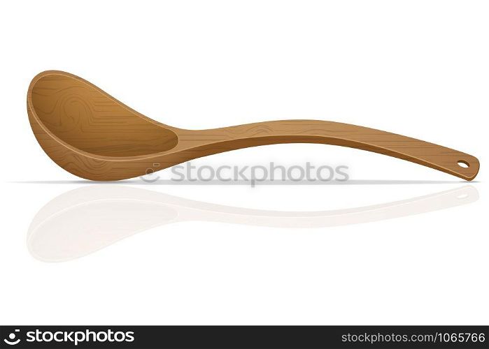 wooden spoon vector illustration isolated on white background