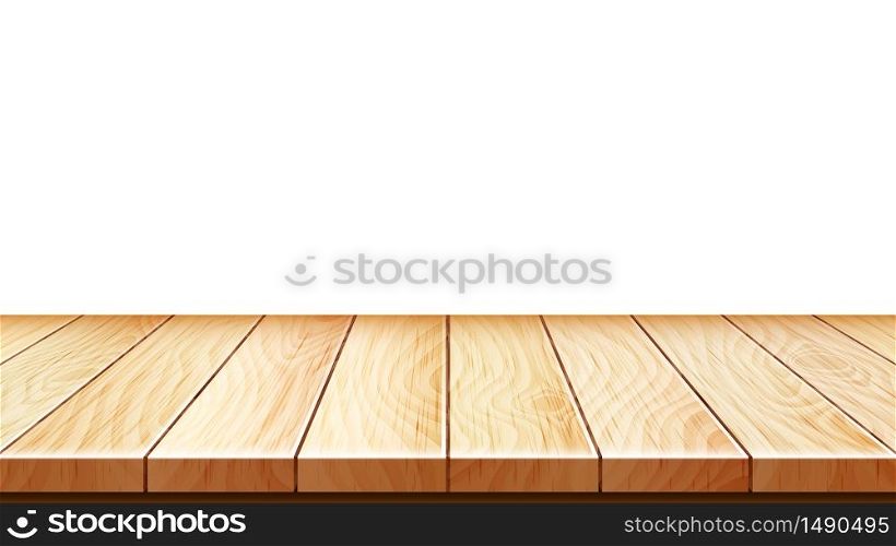 Wooden Stand Or Apartment Parquet Floor Vector. House Room Wooden Flooring, Hardwood Panel. Natural Light Wood Material Boards Interior, Carpentry Template Realistic 3d Illustration. Wooden Stand Or Apartment Parquet Floor Vector