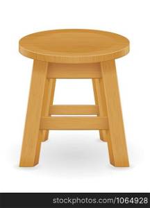 wooden stool furniture vector illustration isolated on white background
