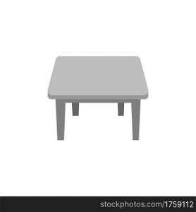 Wooden table isolated on white background. Rectangular shaped table