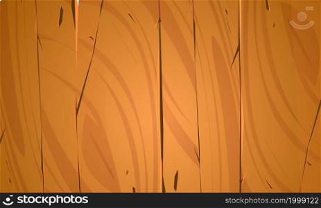 Wooden texture background, wood material pattern. Vector cartoon illustration of brown planks surface, piece of floor, old table or wall. Wallpaper with vintage boards from pine or maple. Wooden texture background, wood material pattern