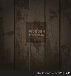 Wooden texture in dark color. Vector collection illustrations.