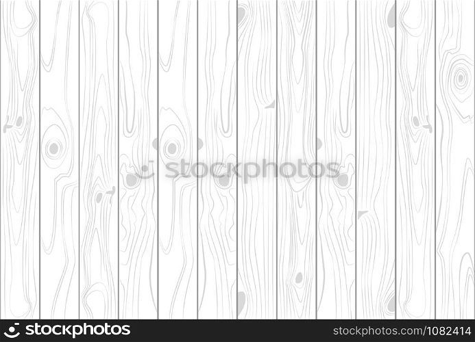 Wooden texture light white color background - Vector illustration
