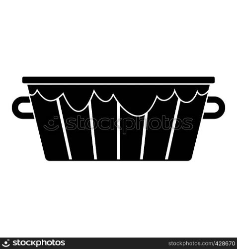 Wooden tub icon. Simple illustration of wooden tub vector icon for web. Wooden tub icon, simple style