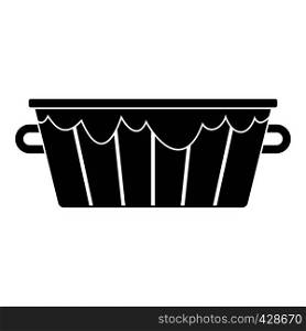 Wooden tub icon. Simple illustration of wooden tub vector icon for web. Wooden tub icon, simple style