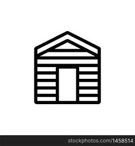 wooden utility garage icon vector. wooden utility garage sign. isolated contour symbol illustration. wooden utility garage icon vector outline illustration