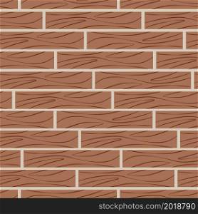 Wooden wall seamless pattern. Brown lined tiles, background. Template for substrate, wallpaper, packaging, vector illustration.. Wooden wall seamless pattern.