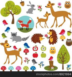 Woodland clipart vector image