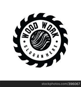 Woodwork tool logo template