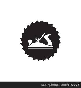 Woodworking gear logo design template vector element isolated