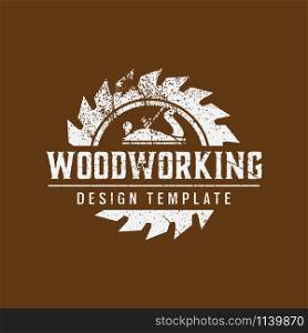 Woodworking logo icon design template vector illustration. Woodworking logo icon design template vector