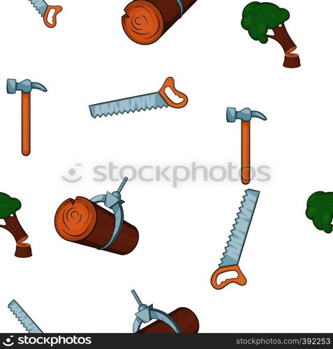 Woodworking pattern. Cartoon illustration of woodworking vector pattern for web. Woodworking pattern, cartoon style