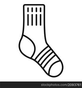 Wool sock icon outline vector. Casual sock. Cute item. Wool sock icon outline vector. Casual sock