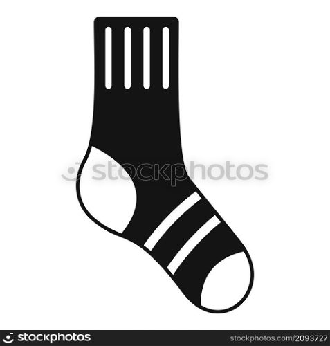 Wool sock icon simple vector. Casual sock. Cute item. Wool sock icon simple vector. Casual sock