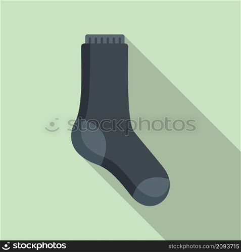 Woolen sock icon flat vector. Winter item. Fashion sock. Woolen sock icon flat vector. Winter item