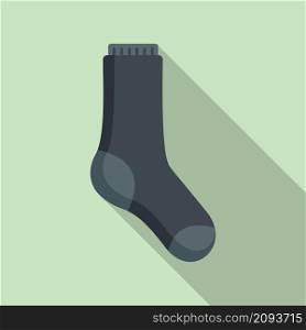 Woolen sock icon flat vector. Winter item. Fashion sock. Woolen sock icon flat vector. Winter item
