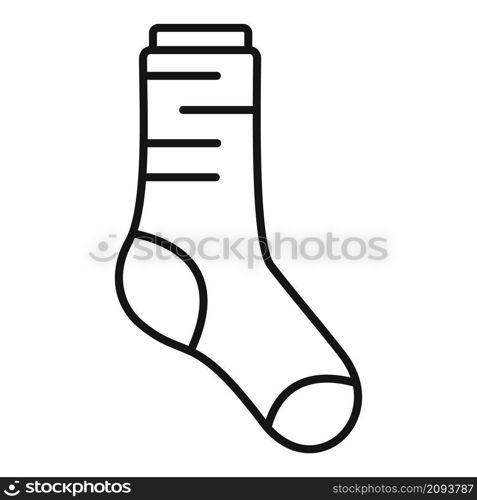 Woolen sock icon outline vector. Winter item. Fashion sock. Woolen sock icon outline vector. Winter item
