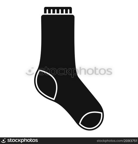Woolen sock icon simple vector. Winter item. Fashion sock. Woolen sock icon simple vector. Winter item