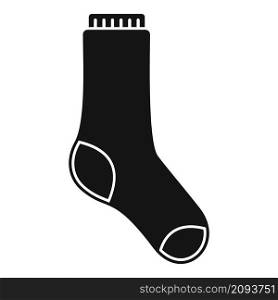 Woolen sock icon simple vector. Winter item. Fashion sock. Woolen sock icon simple vector. Winter item