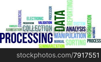word cloud - data processing