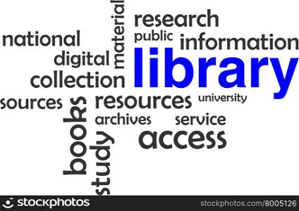 word cloud - library