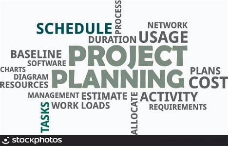 word cloud - project planning