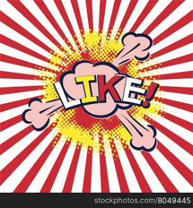word like in pop art style abstract vector illustration