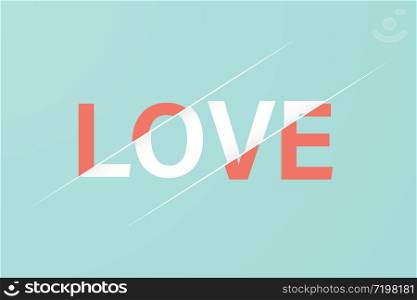word love splited romantic concept stock vector illustration