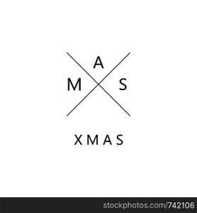 Word XMAS on white background. Logo xmas. Eps10. Word XMAS on white background. Logo xmas