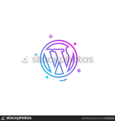 Wordpress icon design vector