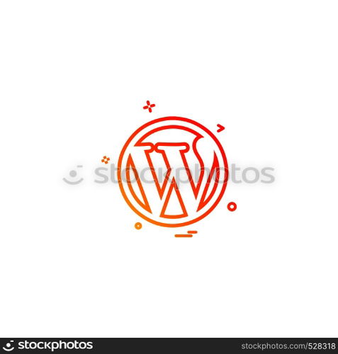 Wordpress icon design vector