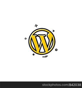 Wordpress icon design vector