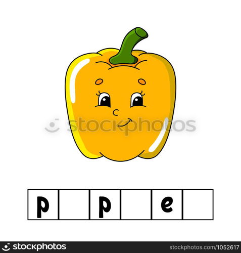 Words puzzle. Education developing worksheet. Learning game for kids. Activity page. Puzzle for children. Riddle for preschool. Simple flat isolated vector illustration in cute cartoon style.