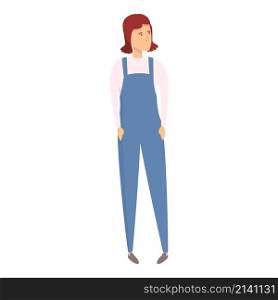 Work blue clothes icon cartoon vector. Happy kid. Shop people. Work blue clothes icon cartoon vector. Happy kid