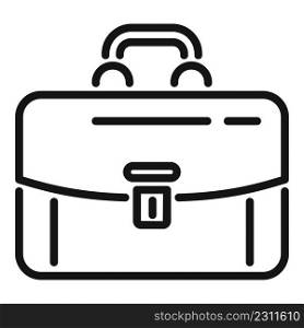 Work briefcase icon outline vector. Case bag. Office suitcase. Work briefcase icon outline vector. Case bag