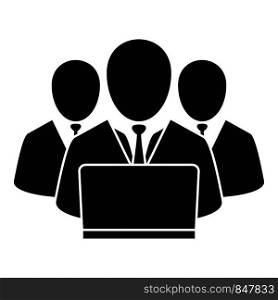 Work business group icon. Simple illustration of work business group vector icon for web design isolated on white background. Work business group icon, simple style
