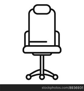 Work chair icon outline vector. Office sit. Correct position. Work chair icon outline vector. Office sit