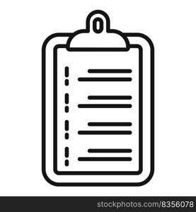 Work clipboard icon outline vector. Business solution. Teamwork challenge. Work clipboard icon outline vector. Business solution