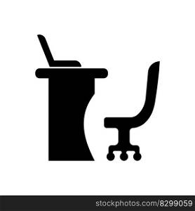 Work desk logo icon,illustration design template