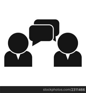 Work discussion icon simple vector. People talk. Group chat. Work discussion icon simple vector. People talk
