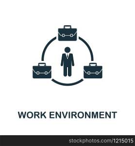Work Environment vector icon illustration. Creative sign from quality control icons collection. Filled flat Work Environment icon for computer and mobile. Symbol, logo vector graphics.. Work Environment vector icon symbol. Creative sign from quality control icons collection. Filled flat Work Environment icon for computer and mobile