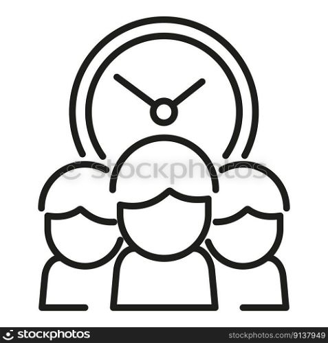 Work group icon outline vector. Rush job. Office time. Work group icon outline vector. Rush job