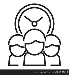Work group icon outline vector. Rush job. Office time. Work group icon outline vector. Rush job