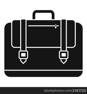 Work laptop bag icon simple vector. Business suitcase. Closed backpack. Work laptop bag icon simple vector. Business suitcase