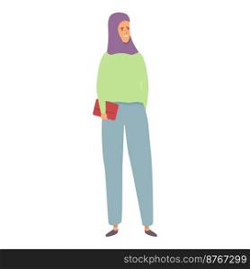Work outfit icon cartoon vector. Muslim fashion. Arab dress. Work outfit icon cartoon vector. Muslim fashion