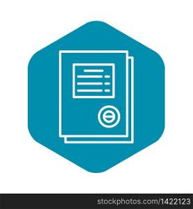 Work paper icon. Outline work paper vector icon for web design isolated on white background. Work paper icon, outline style