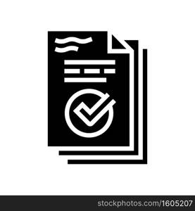 work report glyph icon vector. work report sign. isolated contour symbol black illustration. work report glyph icon vector illustration