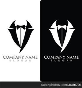 work suit logo tuxedo logo and symbol vector